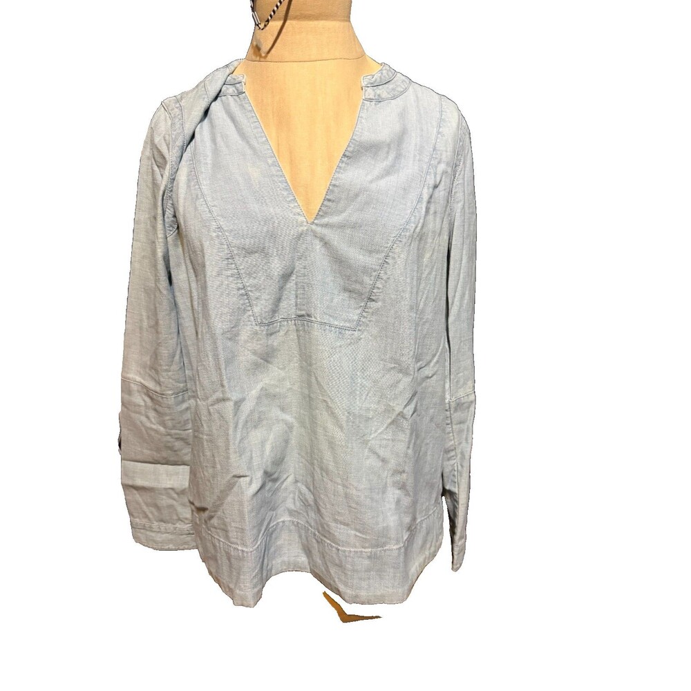 Madewell Boho Cottagecore Western Chambray Denim Tunic Top XS